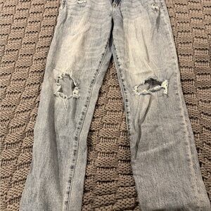 Pistola Distressed Light Gray Boyfriend Jeans